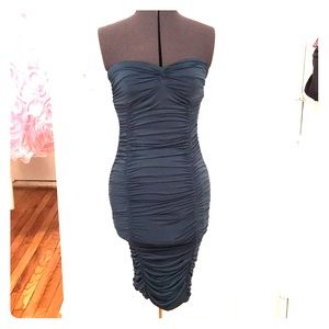 Extra small green strapless dress